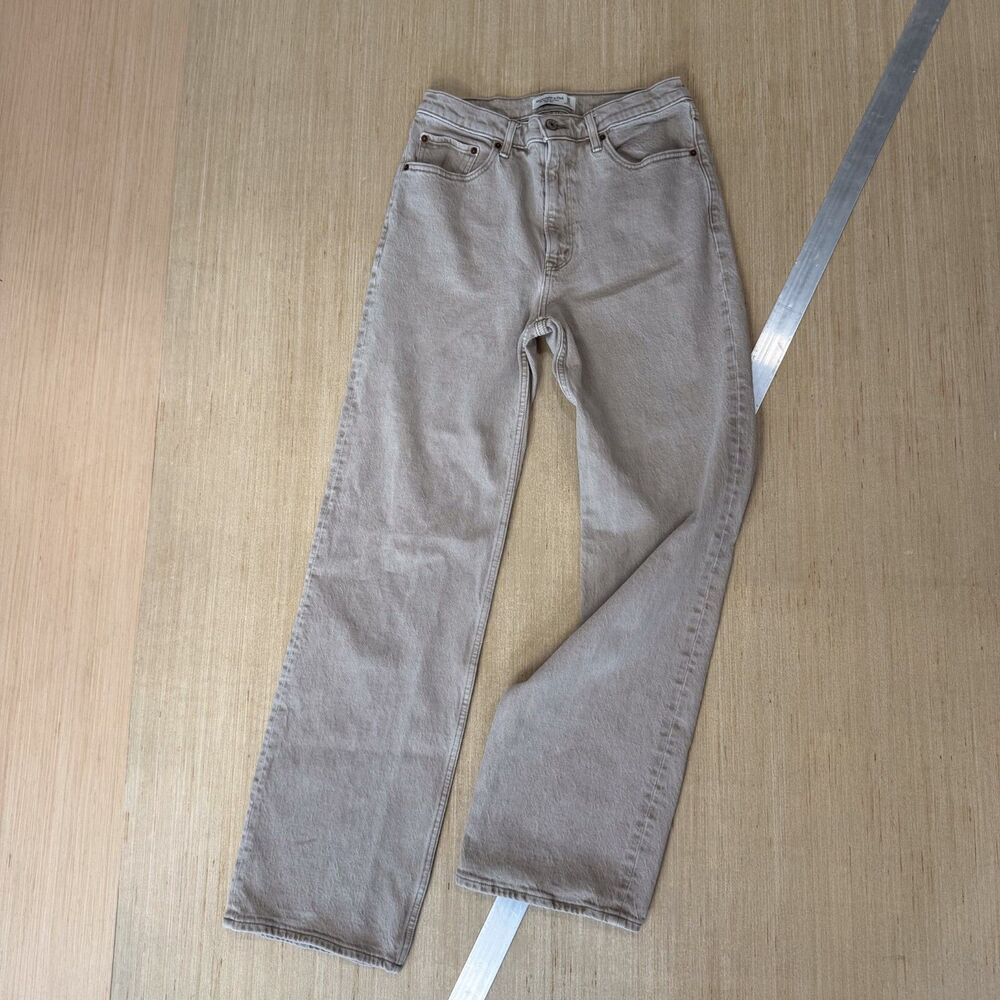 Abercrombie & Fitch 90s Relaxed Jeans | Beige Taupe High Rise